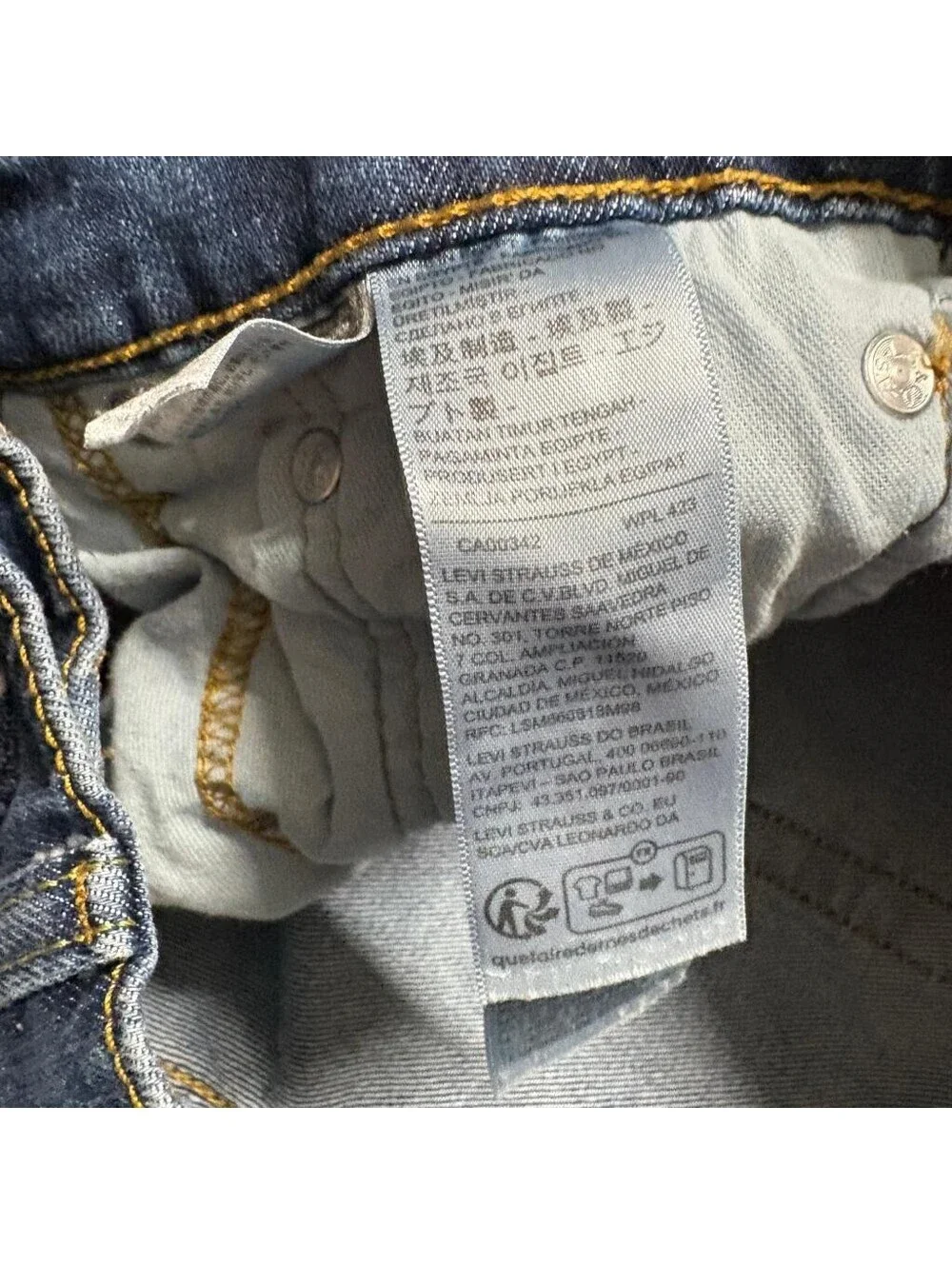Levi's 514 Straight Fit Jeans Mens 31x32 Blue Denim Stretch Pants